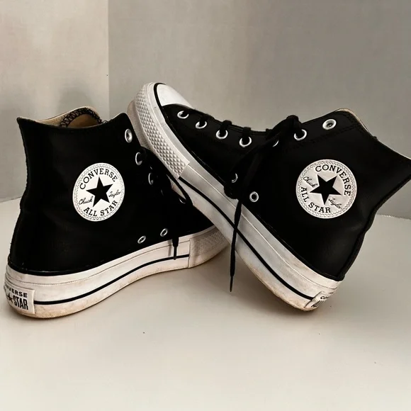 Converse Women's Leather High Top Sneakers Size 9 - Picture 8 of 12